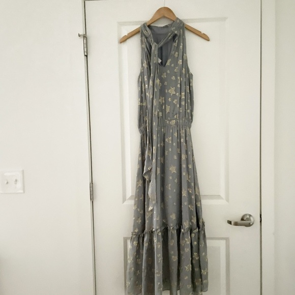 Ramy Brook Ebony Silk Star Print Midi Dress - Picture 5 of 10